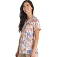 thumbnail image 4 of Cherokee Prints Scrubs Top For Women V-Neck Print CK671, 4 of 5