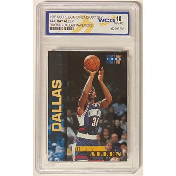 Athlon Sports CTBL-031922 Ray Allen 1996 Score Board NBA Draft Day Rookie Card, No.4C - WCG Graded Gem Mt 10 - Dallas Mavericks