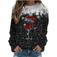 thumbnail image 2 of WXLWZYWL Oversized Christmas Sweatshirts for Women 2024 Ugly Christmas Sweaters Cute Reindeer Graphic Crewneck Pullover Tops, 2 of 4
