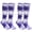 Lavender / White / Purple, variant on Women's Argyle Knee High Socks 2 Pairs Pack Purple Bright Pink Lavender Size 9-11 (4 Count)