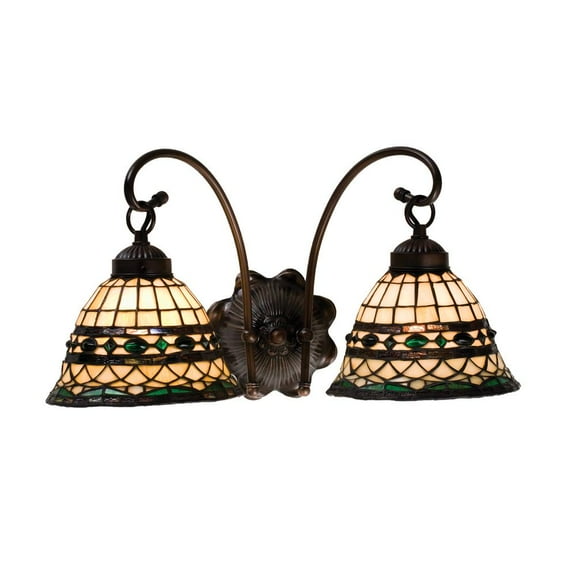 Meyda 18"W Tiffany Roman 2 LT Wall Sconce