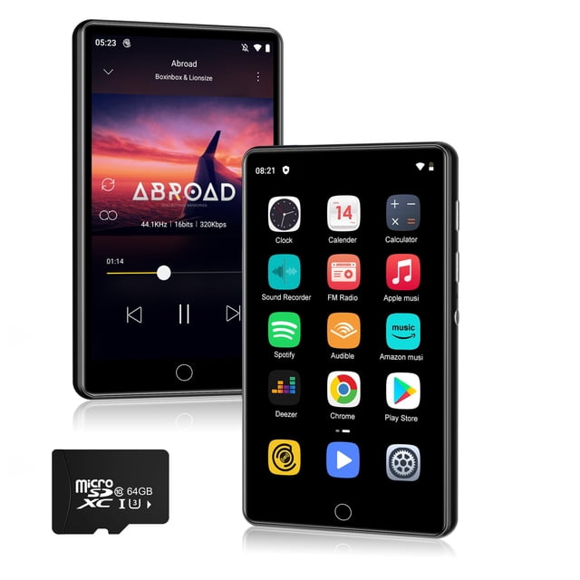 80GB MP3 Player with Bluetooth and WiFi- SWOFY M503Pro Mp3 & Mp4 Music Player 4" HD Full Touch Screen with Spotify, Amazon Music,Android MP4 Music Pl