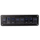 thumbnail image 4 of Panel De Interruptor De Palanca LED Para Barco Marino, -13 A 149 ℉ Panel De Interruptor De Palanca De Aluminio RV De Luz LED Azul De 5 Pines Negro Oxidado Para Autobús, 4 of 7