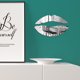 thumbnail image 4 of Forma de labio de plata Vinilo de pared Clear flexible Superficie lisa efecto reflectante Decoración del dormitorio para el fondo del hogar Decoración de arte 6 piezas Kearding HA012026-00, 4 of 7