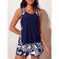thumbnail image 6 of ZANKLEY Womens Print Tankini Swimsuits Two Piece Summer Bathing Suits Loose Sleeveless Tank Top and Shorts, 6 of 10