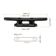 thumbnail image 2 of Uxcell 4" Nylon Boat Dock Cleat Kayak Cleat Dock Rope Tie Cleat for Marine Deck, Black 2 Pack, 2 of 7