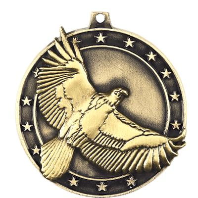 Eagle Medals, 2" Gold Diecast Eagle Medal Award 5 Pack