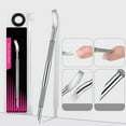 thumbnail image 4 of Double Ended Cuticle Pusher Remover Cleaner Nails Art Dotting Pen Stainless Steel Manicure Pedicure Nails Art Care Tool, 4 of 9