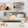 thumbnail image 2 of ARCTICSCORPION Wooden Full Daybed with Two-Side Rails, Gray, 2 of 7