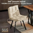 thumbnail image 5 of Sailvan Upholstered Dining Chairs Set of 4,  Modern Swivel  Kitchen Chairs with Backrest and Metal Legs, Double Layer Foam Dinner Table Chair for Living Room, Beige, 5 of 11