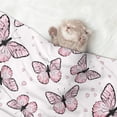 thumbnail image 2 of Disketp Pink Butterflies (2) Dog Blanket/Bed Cover for Dogs and Cats,Puppy Essentials-Medium, 2 of 8
