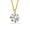 Round CZ Pendant, variant on Gold-Plated White Round CZ Pendant Chain Necklace for Women 18 Inches