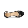 thumbnail image 4 of BLISSFUL STEP Women's Satin Rhinestone Stiletto Heel Sandals, 4 of 7