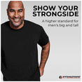 thumbnail image 2 of Strongside Apparel Men's Big and Tall T-Shirt – Longer Length Stretch Tee, 2 of 7