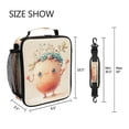 thumbnail image 5 of Square Lunch Bag 10.5*3.5*9.5 Inches Cooler Bag Lunch Bag Insulation Portable Durable Fashion Cartoon Beautiful Orange Ball, 5 of 6