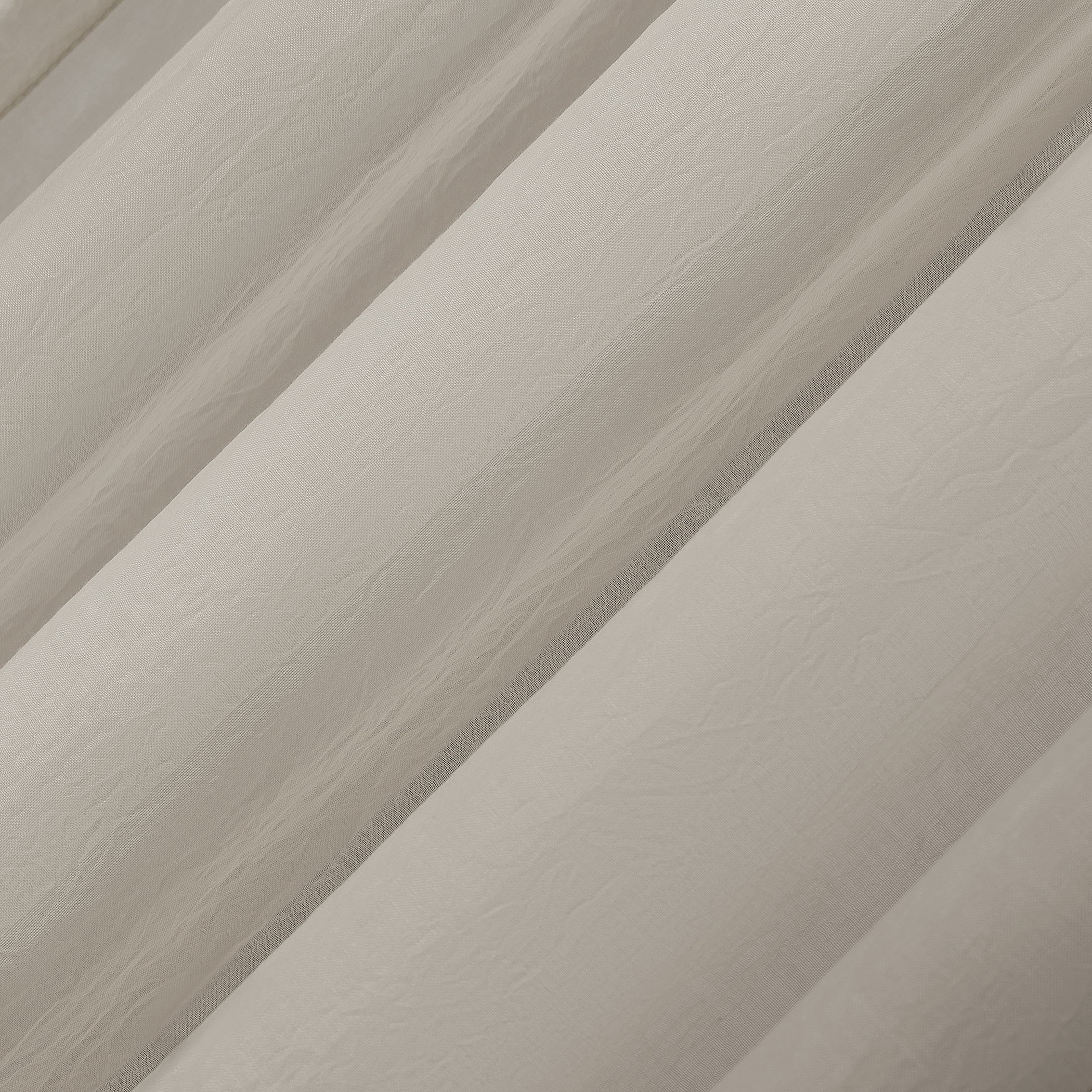 Mainstays Linen Textured Semi-Sheer Rod Pocket Curtain Panel, 50"x84", Stone