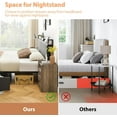 thumbnail image 4 of GloryStar Bed Frame with Built-in USB Charging Station and 2 Storage Drawers, Linen Upholstered Platform, Noise-Free Metal Support, No Box Spring Needed, Easy Assembly, 4 of 7