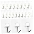 thumbnail image 4 of PBPBOX 20pcs Self Adhesive Utility Hooks Heavy Duty Transparent Plastic Repeatable Use Hooks for Laundry, 4 of 8