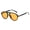 Glossy Black Orange, variant on Retro Aviator Sunglasses UV400 Protection Unisex PC Frame Fashion Shades