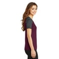 thumbnail image 3 of Sport-Tek Ladies PosiCharge Competitor Sleeve Blocked V Neck Tee-XL (Maroon/ Iron Grey), 3 of 6