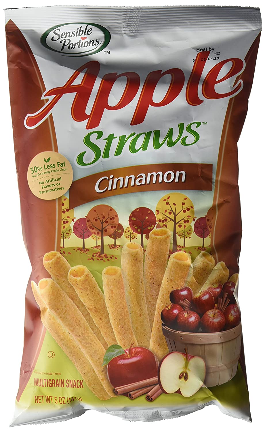 Sensible Portions Apple Straws, Cinnamon, 5 oz.