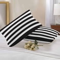 thumbnail image 3 of Outdoor Pillow Cover Stripe Set of 2 Waterproof Throw Pillowcases Geometric Black and White Decorative Patio Furniture Pillows for Couch Garden Indoor & Outdoor Use, 3 of 9