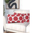thumbnail image 2 of Red Dahlia Pillow Covers King Size, Vintage Country Grey Abstract Flowers Floral Soft Bed Throw Pillowcases Breathable Cooling Long Lumbar Body Pillow Sham Cover for Bed Sofa 20''x40'', 2 of 7