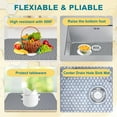 thumbnail image 3 of Aovky Sink Protectors for Kitchen Sink, 26"x14" Large Non-Slip Silicone Sink Mat with Rear Drain, Heat Resistant Grid for Farmhouse Porcelain & Stainless Steel Sinks, 3 of 5