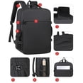 thumbnail image 4 of Mochila para portátil, mochila universitaria con puerto de carga USB, resistente al desgaste, bolsa de trabajo para negocios, bolsa para computadora, 4 of 8