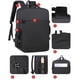 thumbnail image 4 of Mochila para portátil, mochila universitaria, con puerto de carga USB, bolsa de equipaje portátil, bolsa para computadora para oficina, avión, viaje d, 4 of 9