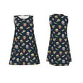 thumbnail image 7 of Honeii Fastfood Print Women's Sleeveless Dress, Loose Fit Casual Dress for Women, Summer Fashion Dress, 7 of 7