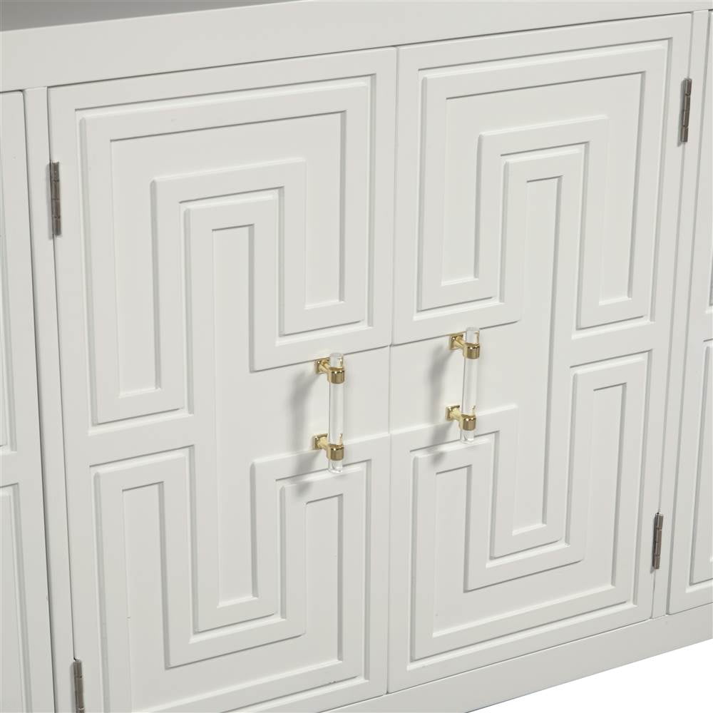 Geometric Overlay Credenza in White Walmart