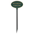 thumbnail image 2 of 8.5 in. x 13 in. Standard Oval Resident Parking Statement Plaque Sign with 23 in. Lawn Stake - Green/Gold, 2 of 2