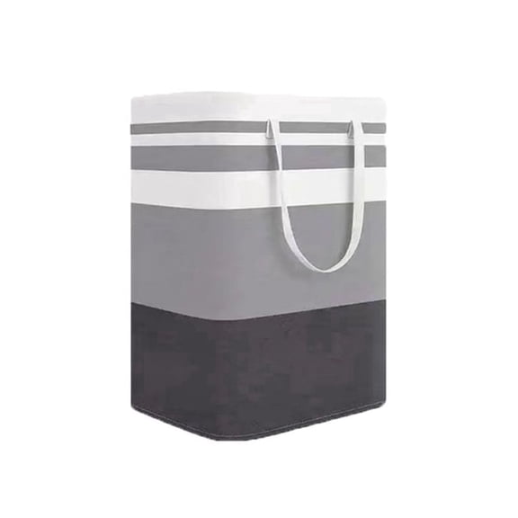 75L Freestanding Laundry Hamper with Handle, Collapsible Large Cotton Storage Basket for Clothes (Grey)