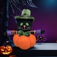 thumbnail image 2 of Halloween Plush Toys, Black Cat Witch Stuffed Plush Pillow with Hat, Halloween Pumpkin Plushies Toys for Adults and Kids, Birthday Party Favor Home Decor, 2 of 5