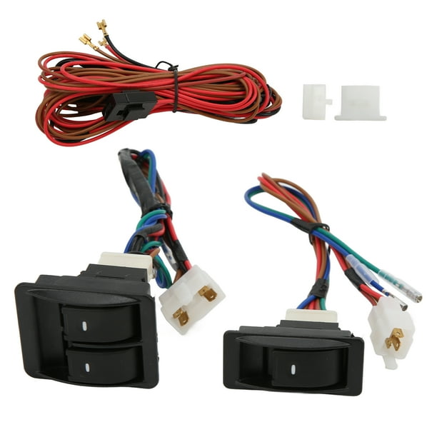 Interruptor de ventana eléctrica universal Bling Bling 5 piezas 12 V para automóvil