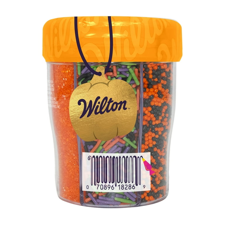 Halloween Sprinkles Mix - 4.2 Oz Purple, Orange, Black & Green Jimmies For Cake, Cookie & Ice Cream Decorating