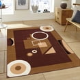 thumbnail image 1 of Allstar Brown Area Rug. Contemporary. Abstract. Traditional. Formal. Shapes. Spirals. Circles (7' 7" x 10' 6"), 1 of 7