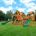 thumbnail image 2 of Gorilla Playsets Juego de Columpios de Madera Empire Extreme con Barras de Mono, Puente y Torre y 3 Toboganes, 2 of 5