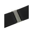 thumbnail image 2 of INSPIRE CHIC Women's Metal Interlock Buckle Stretchy Belts, Fashion Vintage Elastic Waistband for Dresses Coats 25.6x3.0" Black, 2 of 7