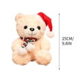 thumbnail image 2 of Apmemiss Clearance Christmas Bear Plush Cute Plush Stuffed Animals Stuffed Bear Small Plush Bear Xmas Bears with Hat for Kids Babies and Toddlers, 10 Inches Girls Christmas Gifts, 2 of 5