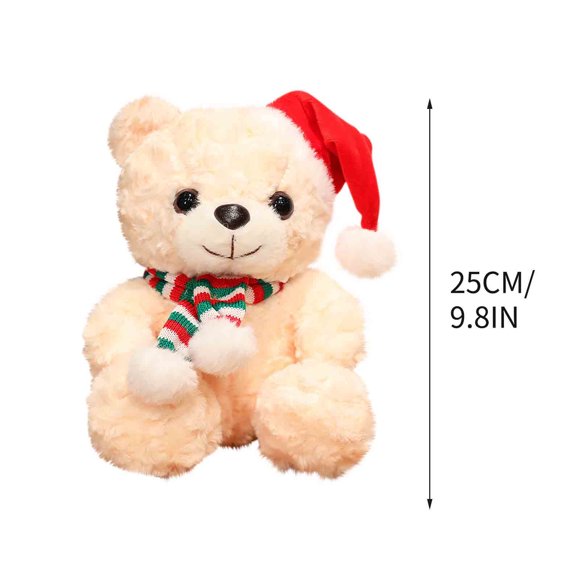 Kidstoy 1 Year Old Toys Christmas Toychristmas Bear 10 Incheschristmas Hat Soft Plushchildrens Christmas Gift Toys for 2 Year Old Boy