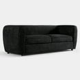 thumbnail image 3 of Furniture of America Nallia Tuxedo Style Upholstered Boucle Fabric Black Sofa, 3 of 13