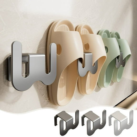 Uscallm under $5 1Pcs Shoe Rack Hooks, No Drill Hook Shoe Rack, Wall Mounted Space Saving Shoe Organizer, Adhesive Hanging Shoe Storage, Non Slip Shoe Holder for Closet Door