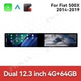 thumbnail image 3 of ZWNAV Dual 12.3 inch Screen Car Radio For Fiat 500X 2014-2019 Android GPS Navigation Multimedia Video Player Stereo Receiver Head Unit, 3 of 15