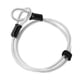 thumbnail image 1 of Cable de acero recubierto de seguridad de 1,2 m con doble bucle, resistente, para escalera de barco blanco, 1 of 8