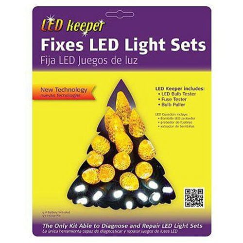 LED Keeper LED Light Set Repair Tool, Bulb and fuse tester tests indoor and outdoor replaceable led lights By Ulta Lit,USA