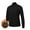 #113-Black, variant on Handshe Men's Autumn Winter Casual Stand Collar Half-Zip Stretch Fleece-Lined Sweater, Long Sleeve Fashionable Thermal Top for Outdoor Hiking Camping,Plus Size