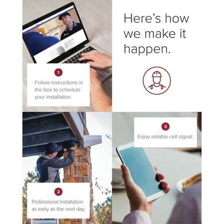 weBoost - Installed Home Complete Cell Signal Booster Kit with Professional Installation, Boosts 4G LTE & 5G for all US Carriers - Black