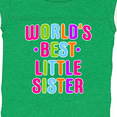 thumbnail image 4 of Inktastic Worlds Best Little Sister Girls Baby Bodysuit, 4 of 5